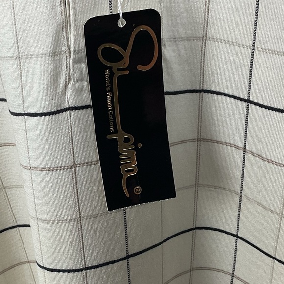 NWT Loews Men’s Cream Supima Cotton Short Sleeve Golf Polo Shirt, Size L - Picture 5 of 10